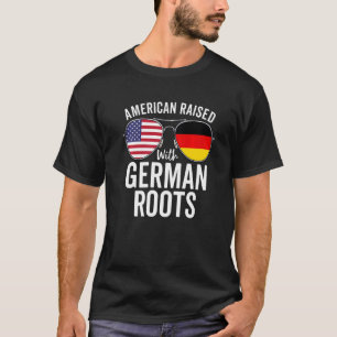 Amerikaans met Duitse roet VS Duitsland vlag T-shirt