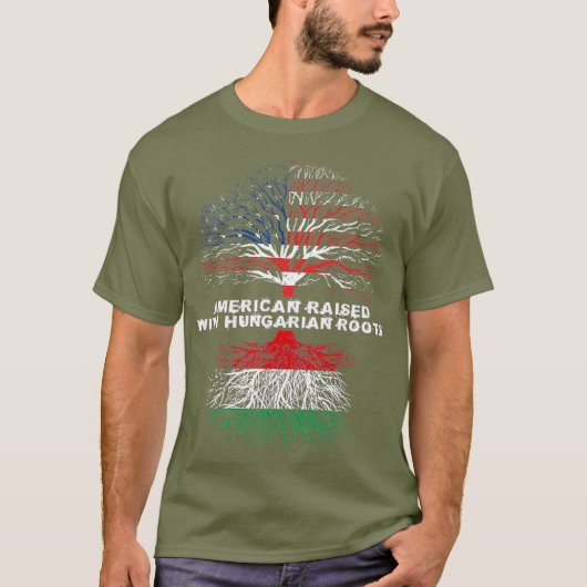 Amerikaans met Hongaarse wortels Hongarije T-shirt (Voorkant)