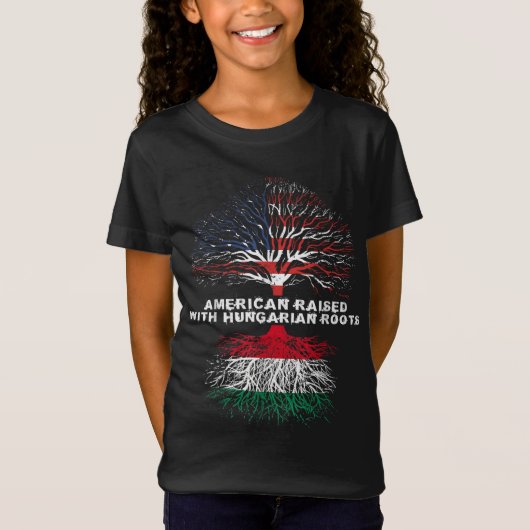 Amerikaans met Hongaarse wortels Hongarije T-shirt (Voorkant)