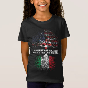 Amerikaans met Italiaanse wortelen Italië T-shirt
