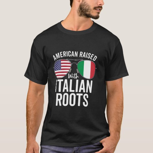 Amerikaans met Italiaanse wortels op de VS Italiaa T-shirt (Voorkant)