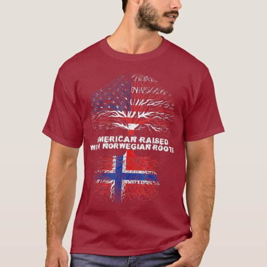 Amerikaans met Noorse wortels Noorwegen T-shirt (Voorkant)