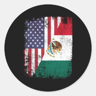 Amerikaans Mexicaans Roots Half Amerikaans VS Mexi Ronde Sticker