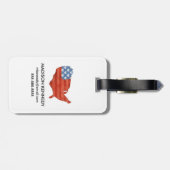 Amerikaans | Mijn hart ligt op de Amerikaanse kaar Bagagelabel (Achterkant horizontaal)