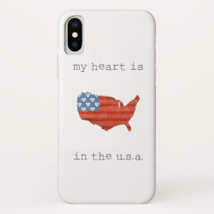 Amerikaans Mijn hart ligt op de Amerikaanse kaar Case-Mate iPhone Case