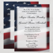 Amerikaans militair thema Uitnodiging om te vliege (Voorkant / Achterkant)