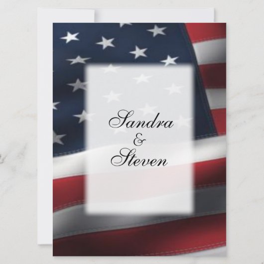 Amerikaans militair thema Uitnodiging om te vliege (Achterkant)