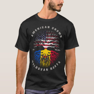 Amerikaans-Moldavische rootts Moldavië vlag T-shirt
