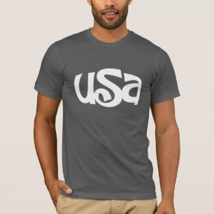 Amerikaans Monogram Ontwerp T-shirt