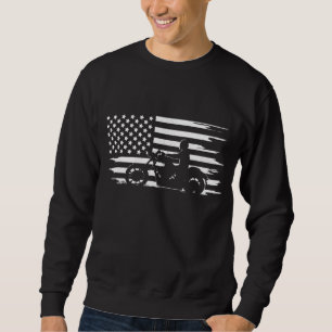 Amerikaans motorfietspad voor de vlag - Motorfiets Trui