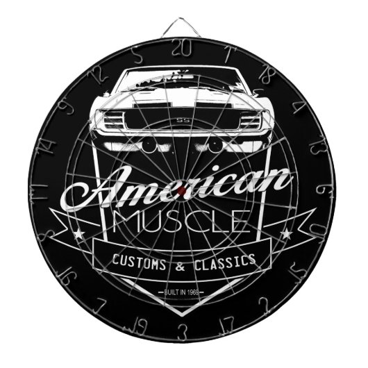 Amerikaans Musculair Camaro Dartbord (Voorkant)