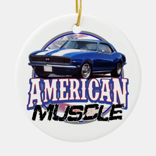 Amerikaans Musculair Camaro Keramisch Ornament (Voorkant)