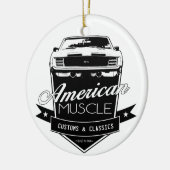 Amerikaans Musculair Camaro Keramisch Ornament (Links)