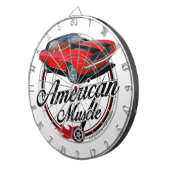 Amerikaans Musculair Rode Camaro Dartbord (Voorkant Rechts)