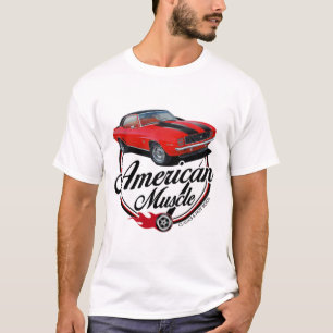 Amerikaans Musculair Rode Camaro T-shirt