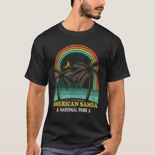 Amerikaans nationaal natuurpark Samoa 70-gebergte T-shirt (Voorkant)