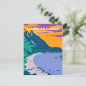 Amerikaans nationaal natuurpark Samoa - strand Bri Briefkaart (Staand voorkant)