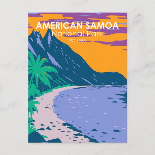 Amerikaans nationaal natuurpark Samoa - strand Bri Briefkaart (Voorkant)