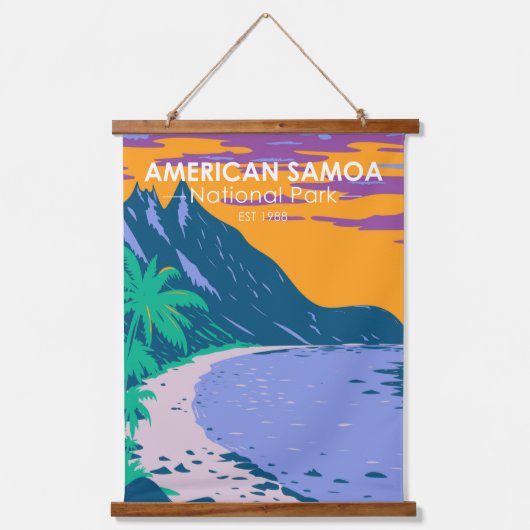 Amerikaans nationaal natuurpark Samoa - strand Bri Hangend Wandkleed (Voorkant)