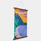 Amerikaans nationaal natuurpark Samoa - strand Bri Hangend Wandkleed (Gebogen)