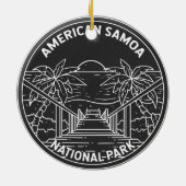 Amerikaans nationaal natuurpark Samoa - strand mon Keramisch Ornament (Achterkant)
