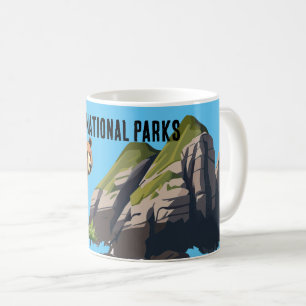 Amerikaans Nationaal Park Bruine Beer Dennenboom Koffiemok