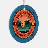 Amerikaans nationaal park Retro Compass Embleem Keramisch Ornament (Rechts)