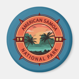Amerikaans nationaal park Retro Compass Embleem Magneet