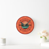Amerikaans nationaal park Retro Compass Embleem Ronde Klok (Huis)