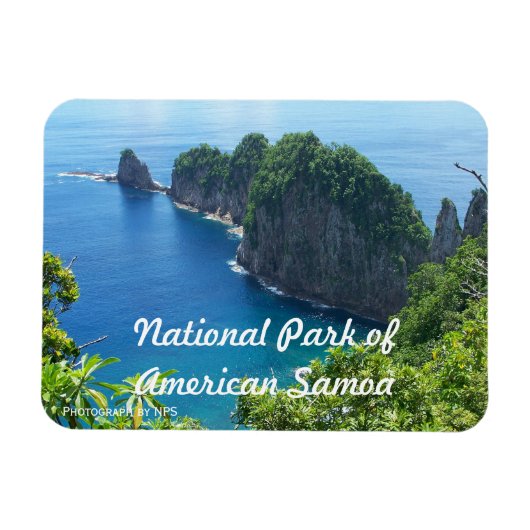 Amerikaans nationaal park Samoa Magnet Magneet (Horizontaal)