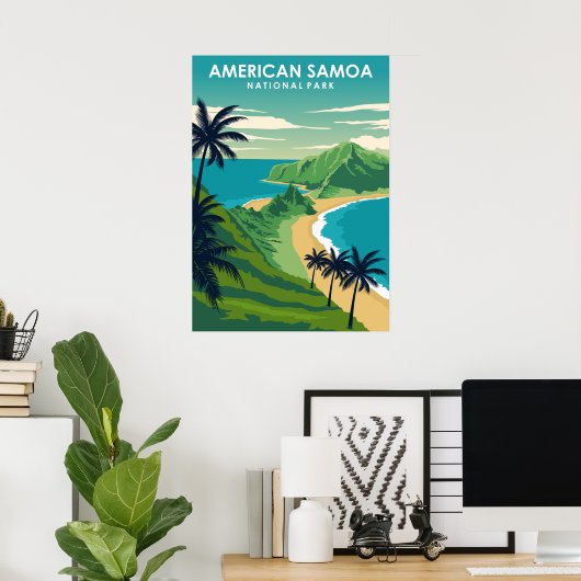 Amerikaans nationaal park Samoa Poster (Thuiskantoor)
