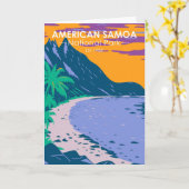 Amerikaans nationaal park Samoa - strand Kaart (Gele Bloem)