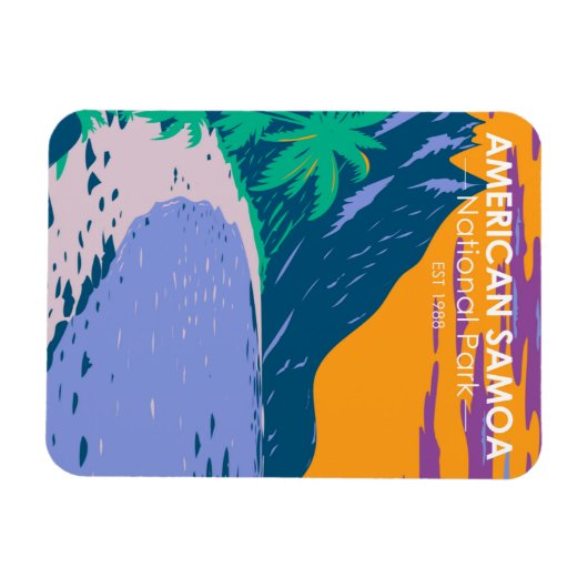 Amerikaans nationaal park Samoa - strand Magneet (Horizontaal)