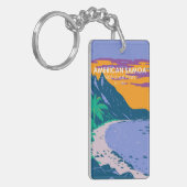 Amerikaans nationaal park Samoa - strand Sleutelhanger (Voorkant Links)