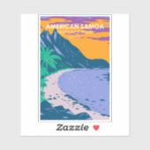 Amerikaans nationaal park Samoa - strand Sticker (Vel)