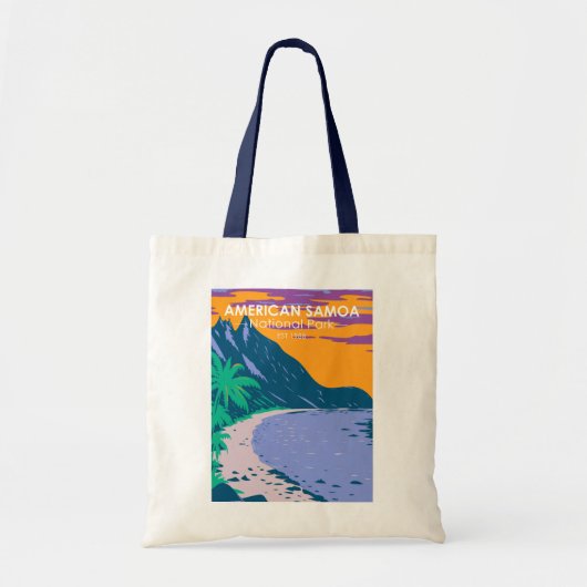 Amerikaans nationaal park Samoa - strand Tote Bag (Voorkant)