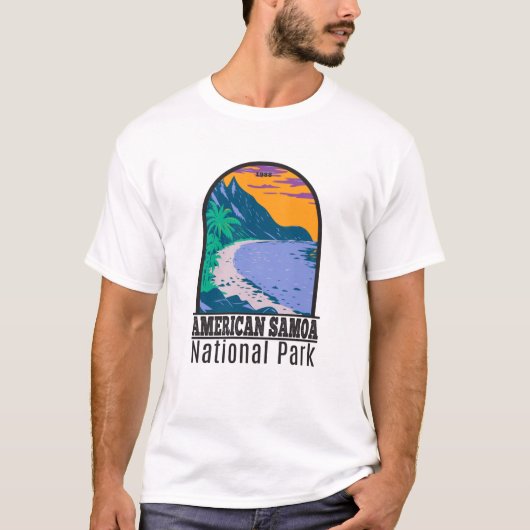 Amerikaans nationaal park van Samoa voor strand T-shirt (Voorkant)