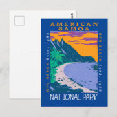 Amerikaans nationaal park van Samoa voor zware str Briefkaart (Voorkant / Achterkant)