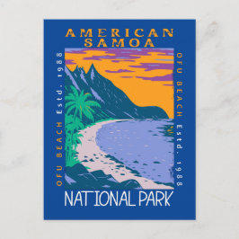 Amerikaans nationaal park van Samoa voor zware str Briefkaart