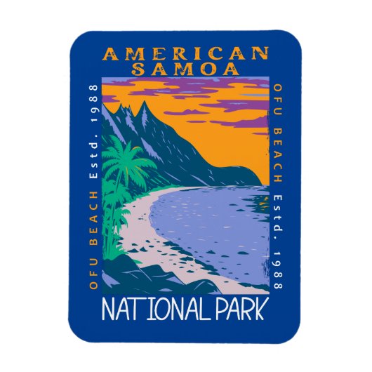 Amerikaans nationaal park van Samoa voor zware str Magneet (Verticaal)