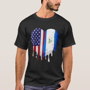 Amerikaans Nicaraguan Hispanic Heritage Month Flag T-shirt