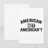 Amerikaans niet-Amerikaans niet grappig patriottis Bedankkaart (Voorkant / Achterkant)
