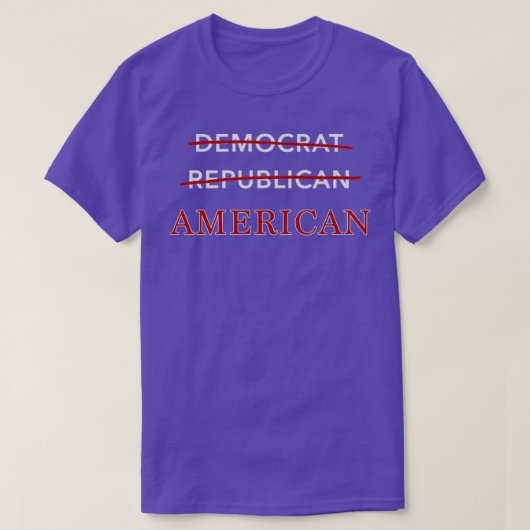 Amerikaans niet-democraat niet Republikein T-shirt (Design voorkant)