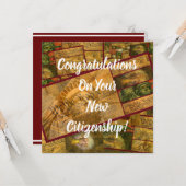 Amerikaans nieuw burgerschap kaart (Voorkant / Achterkant in situ)