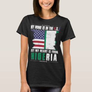 Amerikaans-Nigeriaanse Groene Amerikaan uit Nigeri T-shirt