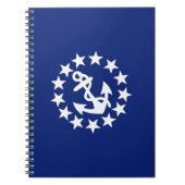Amerikaans Noetisch jacht Vlag Anchor Stars Blue Notitieboek (Voorkant)