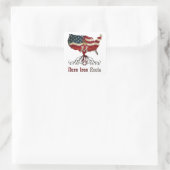 Amerikaans Noord-Iers Vierkante Sticker (Tas)