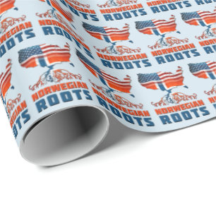 Amerikaans-Noorse roottelijn Cadeaupapier