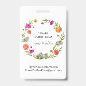 Amerikaans ochtend-dahlia ID-badge Badge (Achterkant)