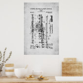 Amerikaans octrooi - Fluit Poster (Keuken)